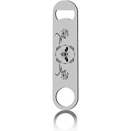 CREATCABIN Funny Bottle Opener Bee Flowers Flat Speed Openers Stainless Steel Heavy Duty For Bar Pub Beer Bartenders Home Kitchen Christmas Valentine Birthday Gifts Easy To Use 7"