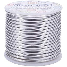 Wholesale BENECREAT 22 Gauge 850FT Aluminum Wire Anodized Jewelry Craft  Making Beading Floral Colored Aluminum Craft Wire - Silver 
