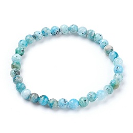 Honeyhandy Natural Hemimorphite Stretch Bracelets, Round, 2-1/8 inch(5.5cm)