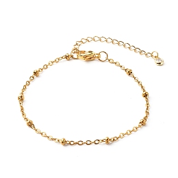 Honeyhandy 304 Stainless Steel Satellite Chain Bracelet, Golden, 7-1/2 inch(19cm)