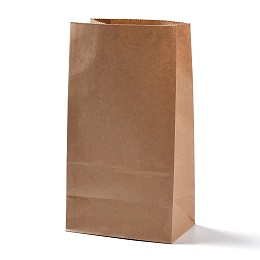 Honeyhandy Rectangle Kraft Paper Bags, None Handles, Gift Bags, BurlyWood, 13x8x24cm