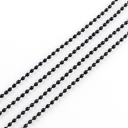 Honeyhandy Electrophoresis Soldered Iron Ball Bead Chains, with Spool, Black, 2.0mm, about 328.08 Feet(100m)/roll