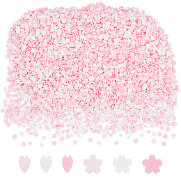 CRASPIRE 100g Resin Fillers Clay Sprinkles Decoration Resin Pink Cherry Blossom Charms Accessories Polymer Sprinkles Polymer Clay Slices for Nail Art DIY Crafts Phone Case