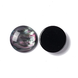 Honeyhandy Resin Cabochons, Half Round/Dome, Black, 20x5~5.5mm