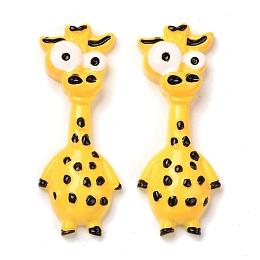 Honeyhandy Resin Cabochons, Giraffe, Gold, 44.5x17x6.5mm