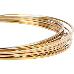 BENECREAT 15 Gauge 16.4 Feet Square Brass Wire Half Hard Gold Brass Wire for Jewelry Beading Craft Work