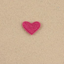 Honeyhandy Computerized Embroidery Cloth Iron on/Sew On Patches, Costume Accessories, Appliques, Heart, Deep Pink, 19.5x26mm