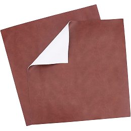 GORGECRAFT 2Pcs Leather Sheet 11.8" Square Crafting Leather Full Grain Buffalo Crazy Horse Leather Sheets 1.2mm Thick for Belt Purses Wallets Earrings Leather Handicraft, Saddle Brown