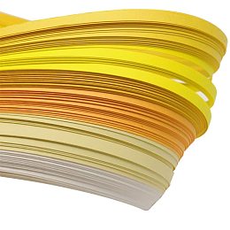 ARRICRAFT 1200PCS 5mm Quilling Paper Strips, Quilling Art Strips, 6 Colors Paper Craft Supplies for Paper Art DIY Craft Projects-Yellow