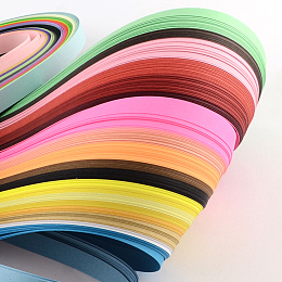 Honeyhandy Rectangle 36 Colors Quilling Paper Strips, Mixed Color, 525x5mm, about 360strips/bag, 36color/bag