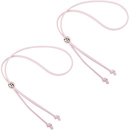 WADORN 2pcs Leather Bag Drawstring Replacement, 47.2 Inch PU Leather Pull String for Bucket Bag Backpack Detachable Purse Strap Adjustable Tote Bag Drawstring Bunches Pocket Accessories, Pink