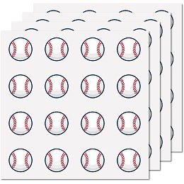 CREATCABIN 128Pcs Baseball Stickers Planner Stickers PVC Baseball Helmet Stickers Decals Sports Vinyl Waterproof DIY for Water Bottles Phone Laptop Skateboard Notebooks Boys Decorations 1 Inch