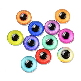 Honeyhandy Craft Glass Doll Eyes, Stuffed Toy Eyes, Safety Eyes, Half Round, Mixed Color, 12mm