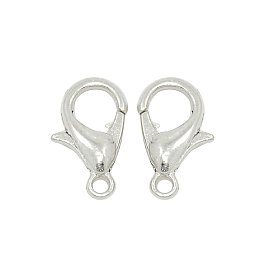 NBEADS 1000Pcs Zinc Alloy Lobster Claw Clasps, Platinum, 12x6mm, Hole: 1.2mm