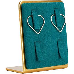 SUPERFINDINGS 1Pc Felt Ring Holder Display Green Ring Jewelry Stand Velvet Ring Board Ring Storage Organizer for Showcase Jewelry Organizer Jewelry Storage Counter,6.4x3.4x7.3cm