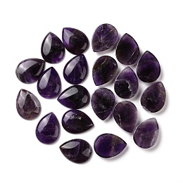 Honeyhandy Natural Amethyst Cabochons, Teardrop, 40x30x8mm