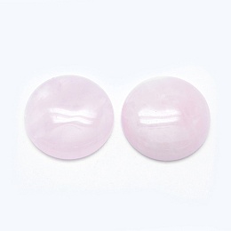 Honeyhandy Natural Rose Quartz Cabochons, Flat Round, 30x8mm