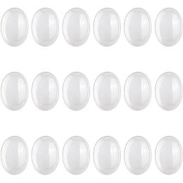 FINGERINSPIRE 18 Pcs Oval Cabochon Gemstone 1x0.7x0.2 inch Opalite Oval Cab Cabochons Flatback Gemstones Beads Healing Chakra Crystal Stone Bead Cab Covers No Hole for DIY Craft Jewelry Making