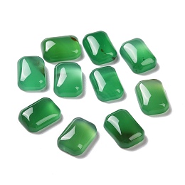 Honeyhandy Natural Green Aventurine Cabochons, Rectangle, 14x10x4.5mm