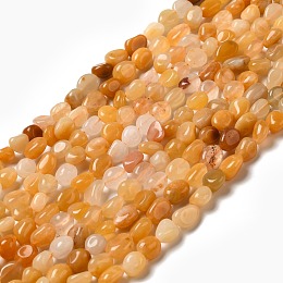 Natural Yellow Aventurine Beads Strands, Nuggets, 7~14x4~8x4~7mm, Hole: 1mm, about 44~50pcs/strand, 38.5~39.5cm