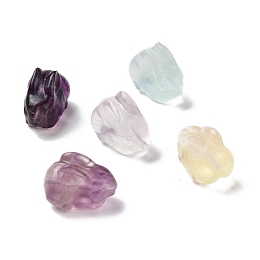 Natural Fluorite Beads, Rabbit, 12.5x17~17.5x10.5~11mm, Hole: 1.2mm