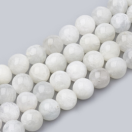 Honeyhandy Natural Rainbow Moonstone Beads Strands, Round, 8~9mm, Hole: 1mm, about 45~48pcs/strand, 15.7 inch