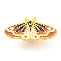 Honeyhandy Alloy Enamel Brooches, Enamel Pin, with Butterfly Clutches, Butterfly, Golden, Peru, 14x27.5x9.5mm