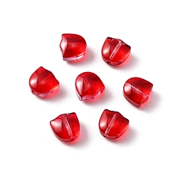 Honeyhandy Handmade Lampwork Beads, Tulip, Red, 9x9x5.5mm, Hole: 1mm