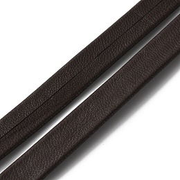 GORGECRAFT Flat Imitation Leather Cord, Garment Accessories, Coconut Brown, 10x1mm, about 5.47 Yards(5m)/Bundle