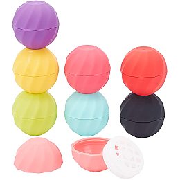 CHGCRAFT 8Sets 7ml Empty Lip Balm Sphere Containers Chapstick Tubes Screw Cap Lipstick Tubes Chapstick Holder for Lip Gloss Colorful Containers Filling Lipstick Box Refillable Lipstick Balm Tubes