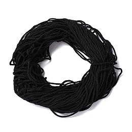 Honeyhandy Polyester Cord, Twisted Cord, Black, 5mm, about 97~100m/bundle