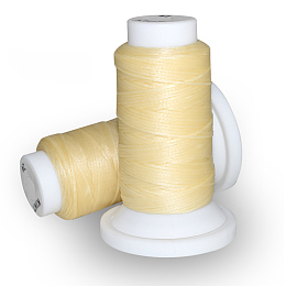 Honeyhandy Flat Waxed Polyester Cord, for Leather Sewing Stitching, Bisque, 0.8mm, about 54.68 yards(50m)/roll