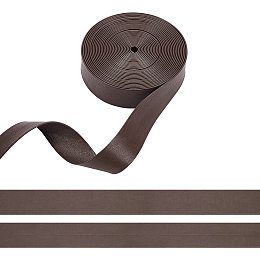 BENECREAT 5m Long Imitation Leather Strap 1 Inch Foldover Wide Leather Belt Strips for DIY Arts Craft Projects (Coconut Brown)