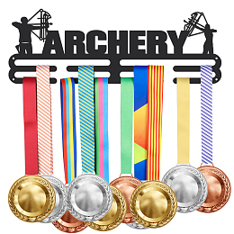 SUPERDANT Archery Medal Hanger Display Sports Medal Display Rack Iron Wall Mounted Hooks for 40+ Medals Trophy Holder Awards Sports Ribbon Holder Display Wall Hanging Athlete Gift