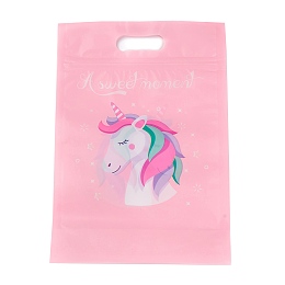 Honeyhandy OPP Self-Adhesive Bags, Rectangle with Pattern, for Baking Packing Bags, Unicorn Pattern, 22.3x15.4x0.15cm, about 45~50pcs/bag