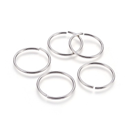 Honeyhandy 304 Stainless Steel Open Jump Rings, Stainless Steel Color, 12 Gauge, 30x2mm, Inner Diameter: 26mm, 110pcs/bag