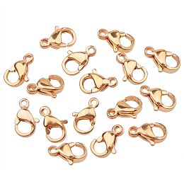 Arricraft 100PCS Grade A 304 Stainless Steel Lobster Claw Clasps, Golden, 11x7mm