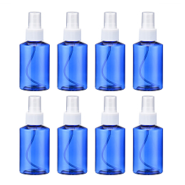 Honeyhandy 100ml Refillable PET Plastic Spray Bottles, Empty Pump Bottles for Liquid, Blue, 4.6x11.8cm, Capacity: 100ml(3.38 fl. oz)