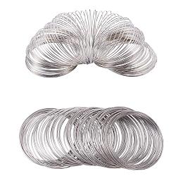 BENECREAT About 300 Loop 20 Gauge Jewelry Wire Silverton Memory Beading Wire for Wire Wrap DIY Jewelry Making - Inner Dia 60m, Thick 0.8mm