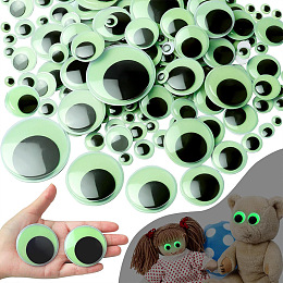 Honeyhandy Luminous Plastic Craft Eye Cabochons, Glow in the Dark, for DIY Doll Toys Puppet Plush Animal Making, Sea Green, 10mm