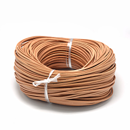 Honeyhandy Flat Leather Cords, DIY Rope for Bracelet Necklace Jewelry Making, Sandy Brown, 3x2mm, about 100yards/bundle(300 feet/bundle)