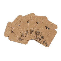 Honeyhandy Kraft Paper Earring Display Cards, Weight-shaped, Tan, 5.2x4.3x0.05cm