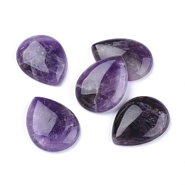 Honeyhandy Natural Amethyst Cabochons, Teardrop, 40x30x8mm