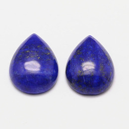 Honeyhandy Dyed Teardrop Natural Lapis Lazuli Cabochons, 18x13x6mm