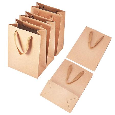 ARRICRAFT 10PCS Kraft Gift Bags Paper Shopping Handle Bags Mechandise, Wedding Favor Bags(7.9”x 11”x 3.9”)
