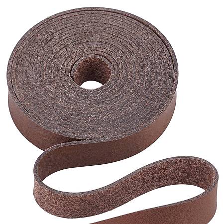 GORGECRAFT PU Leather Fabric, for Shoes Bag Sewing Patchwork DIY Craft Appliques, Saddle Brown, 1.25x0.13cm, 2m/roll