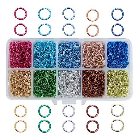 ARRICRAFT 1 Box (about 2000PCS) 10 Color Aluminum Wire Open Jump Rings for jewelry Making Accessories 8x1mm