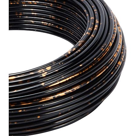 BENECREAT Multicolor Jewelry Craft Aluminum Wire (12 Gauge, 75 Feet) Black Bendable Metal Wire with Storage Box for Jewelry Beading Craft Project, Black and Gold