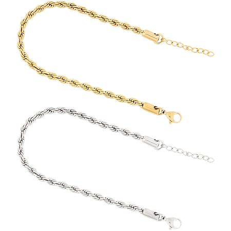 ARRICRAFT 2 Colors Metal Wristlet Chain Strap, 7.5