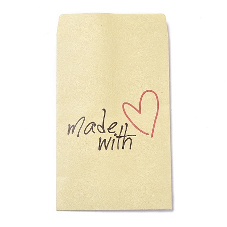 Honeyhandy Craft Paper Bags, Gift Bags, Rectangle, Heart Pattern, 12.5x7.15x0.03cm